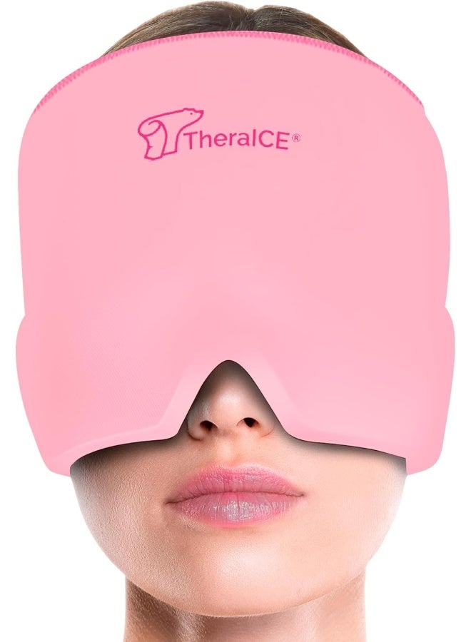 TheraICE Rx Form Fitting Gel Ice Headache/Migraine Relief Hat, Cold Therapy Migraine Relief Mask, Comfortable & Stretchable Ice Pack Eye Mask for Puffy Eyes, Tension, Sinus & Stress Relief - Image 1